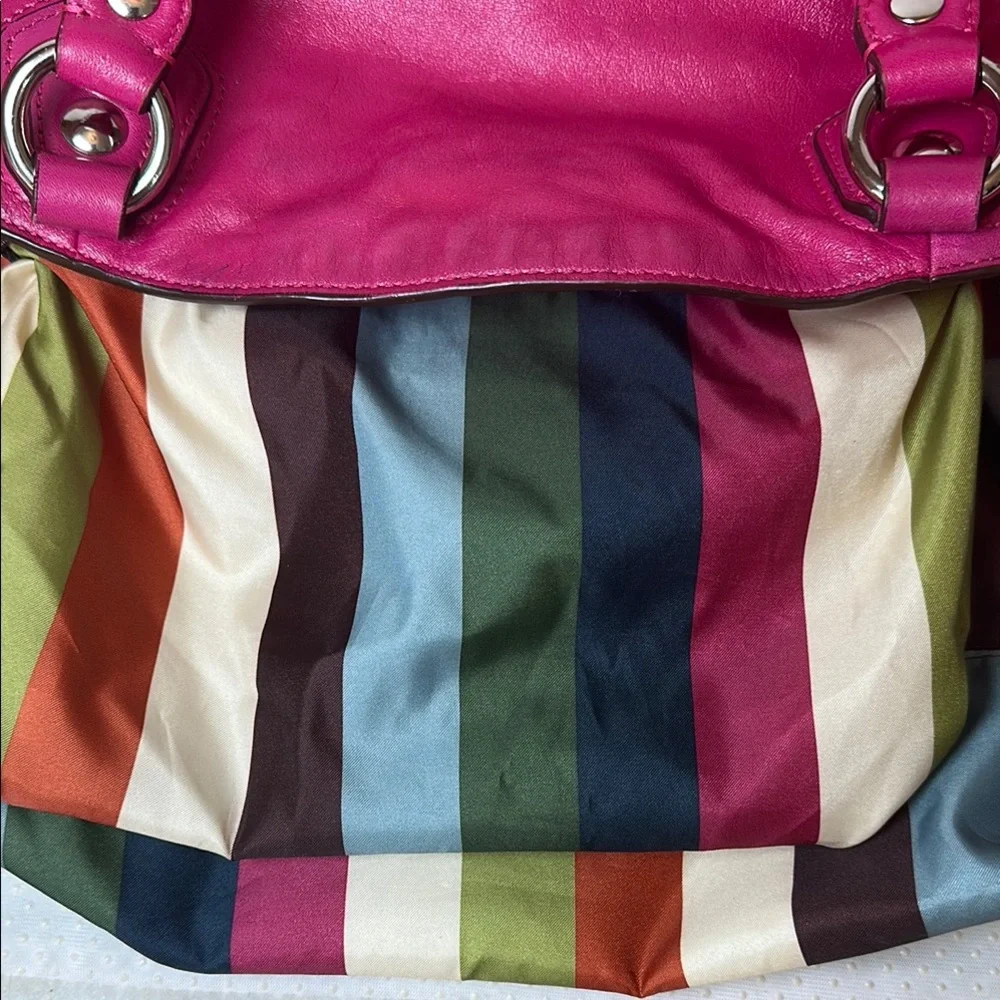 RARE COACH POPPY ROCKER LEGACY Leather Bag with long strap & charm - Picture 11 of 15